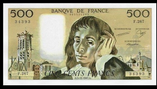 billet 500 francs pascal recto