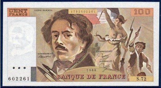 billet 100 francs delacroix