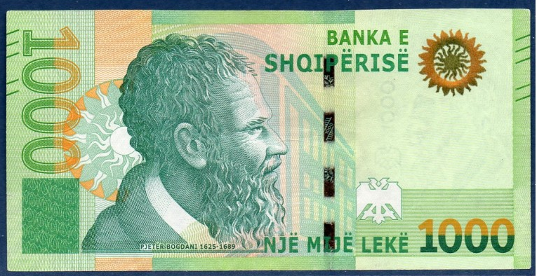 billet de banque d'Albanie en Leke