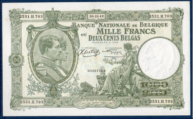 billets en francs belges