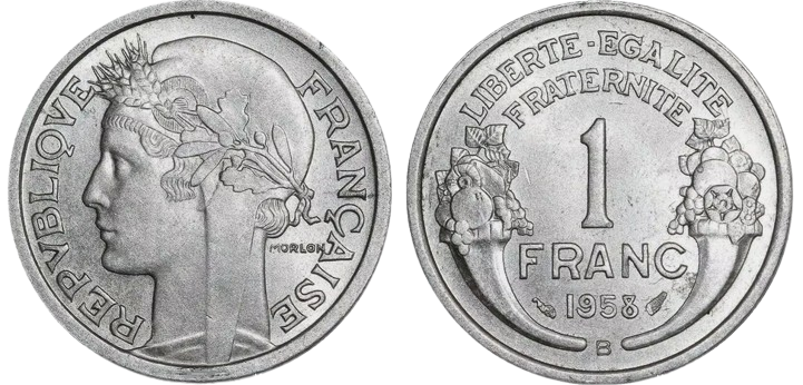 1 francs morlon aluminium