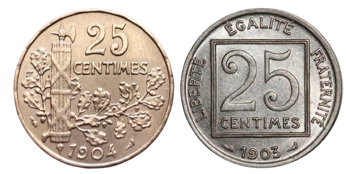 25 centimes Patey revers