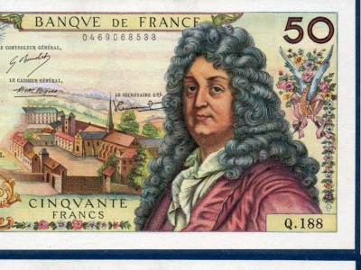 Le billet de 50 francs Racine, un style baroque !